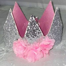 Sequined princess tiara crown for baby girl - 1st birthday - Halloween- photos