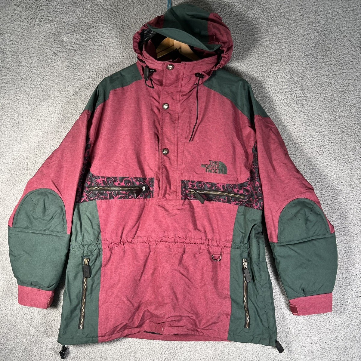 Vintage The North Face RAGE Snow Ski Jacket 1/2 Zip Red 90s Vintage The North Face RAGE Snow Ski Jacket 1/2 Zip Red 90s