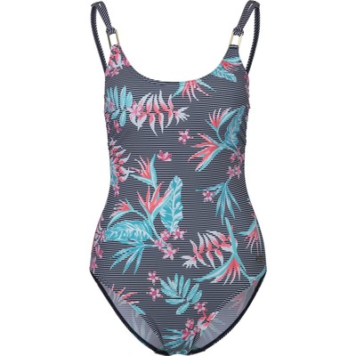 FIREFLY Damen Nana II Badeanzug Schwimmanzug Einteiler, Blau Flower/Stripes, 40B