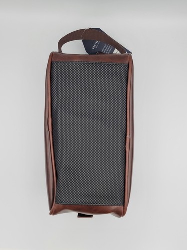 Original Penguin Faux Leather Travel Toiletries Bag Dark Brown - NWT $48 - Picture 8 of 10