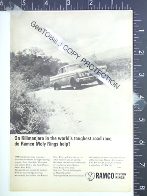 1966 ADVERTISING for Ramco piston rings, Kilimanjaro race mercury comet 1964 ?