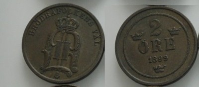 1899 Sweden 2 Ore-Nice