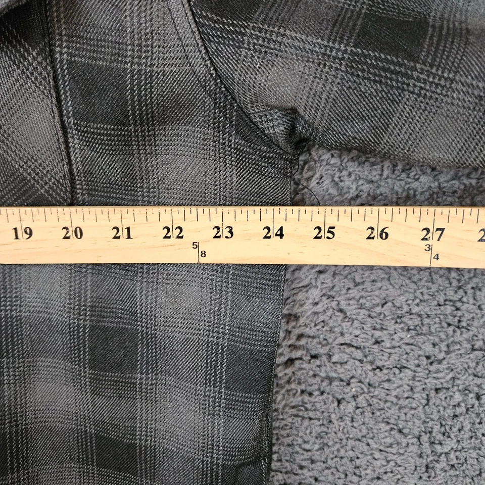 Dickies Jacket Mens L 42-44 Plaid Fleece Lined Hooded Gray Black Workwear - Image 3 of 4