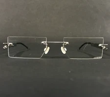 Tom's Design Eyeglasses Frames Artec 02/51 Black Silver Rimless Sharp 48-20-135
