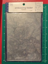 New Embossing Folder 5"X7" Love Nicole Bird Feathers Native American Aviary Pet