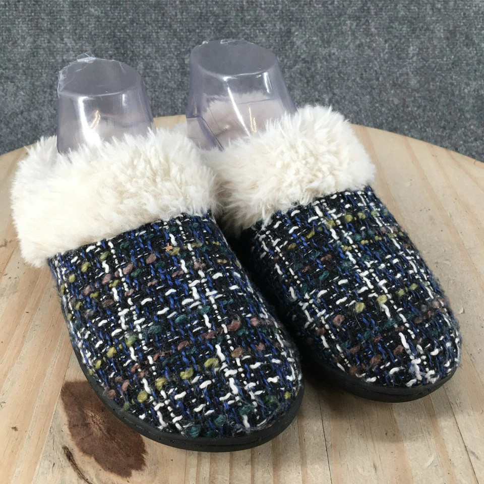 Zapatillas Isotoner Mujer 8.5-9 Sin Cordones Multicolor Cómodas Imitación Piel Tejida Foto 3 de 4