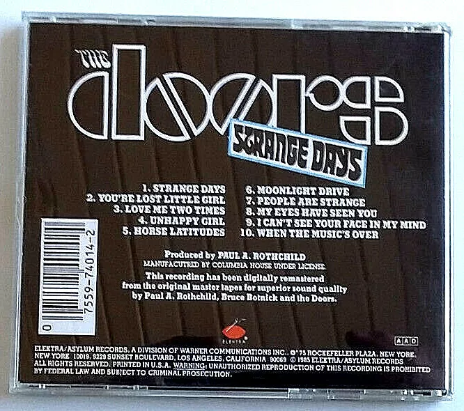 THE DOORS- Strange Days - CD Compact Disc Digital Audio