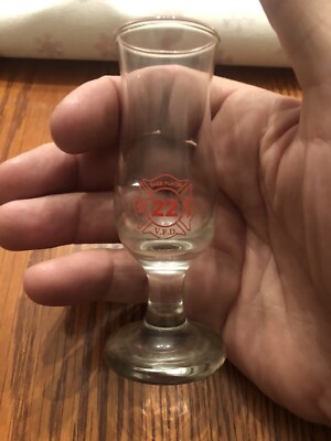 Vintage Shot Glass Lake Placid Volunteer Fire Department #22 VFD