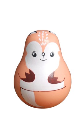 Channapatna Toys Wooden Squirrel Roly Poly Toy for Baby, Toddlers, Kids Gift Pcs
