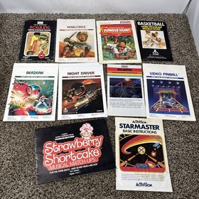 Lot Of 10 Atari 2600 Games TESTED Classic Game Lot All With Manuals