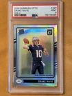 2024 Panini Donruss Optic Drake Maye Rated Rookie RC Holo Prizm #229 PSA 9 Mint