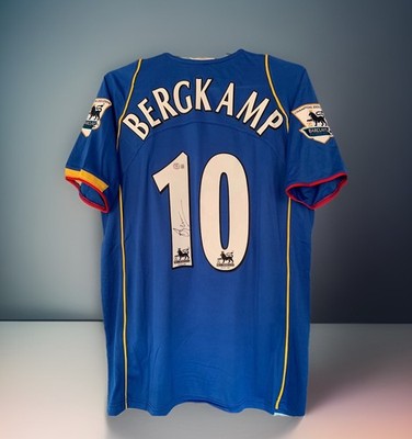 Dennis Bergkamp Signed Autographed Arsenal 2004/05 Away Jersey