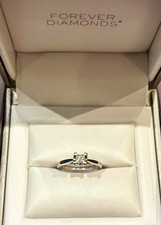 Forever Diamonds 18ct White Gold Princess Cut Diamond 0.22ct Engagement Ring N