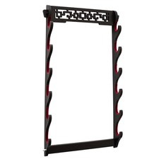 FOXSMZZ aksamitny wyściełany uchwyt ścienny samurajski miecz katana wyświetlacz stojak uchwyt