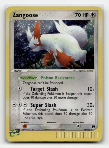 Zangoose 14/100 EX Sandstorm Holofoil Pokemon