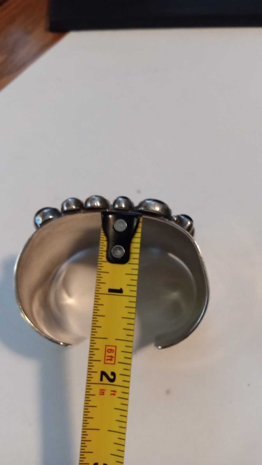 Vintage Chunky .925 Sterling Silver Multi stone C… - image 7