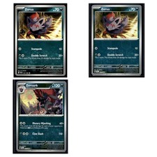 3 Card Pokemon - SV: Shrouded Fable - Zorua 031/064 Reg & Reverse & Zoroark 032