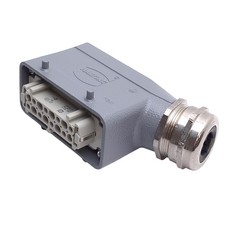 Harting 09330162701 Han E Connector Insert W/ Right Angle Hood, 16B Female, 16A