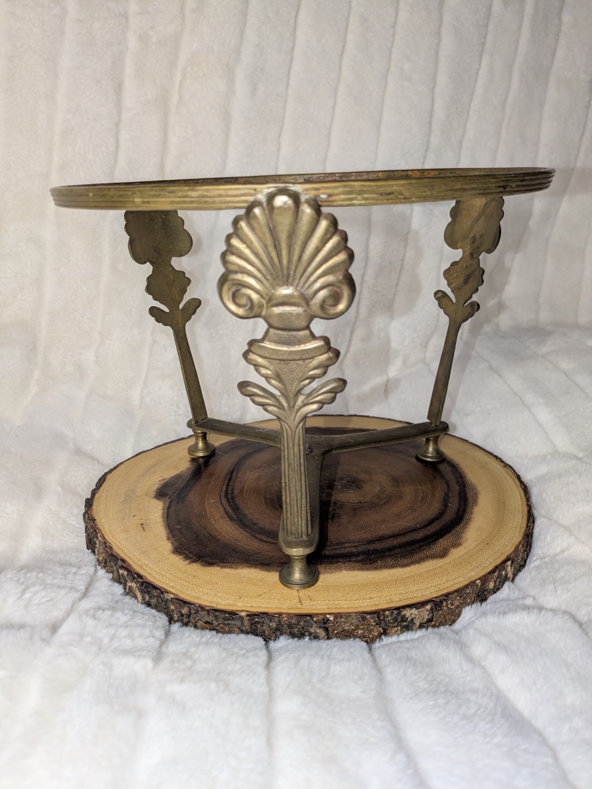 Vintage Brass Stand Holder Display for Globe Orb Sphere Bowl Plants