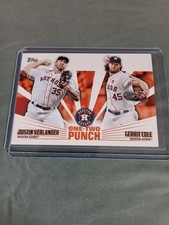 2023 Topps Baseball #12P-18 Justin Verlander/Gerrit Cole One-Two Punch Astros NM