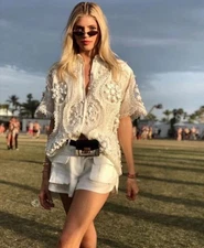 Zimmermann golden skater shorts size 2 IVORY 