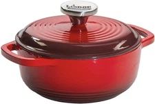 Lodge 1.5 Quart Enameled Cast Iron Dutch Oven with Lid – Dual Handles – Oven Saf