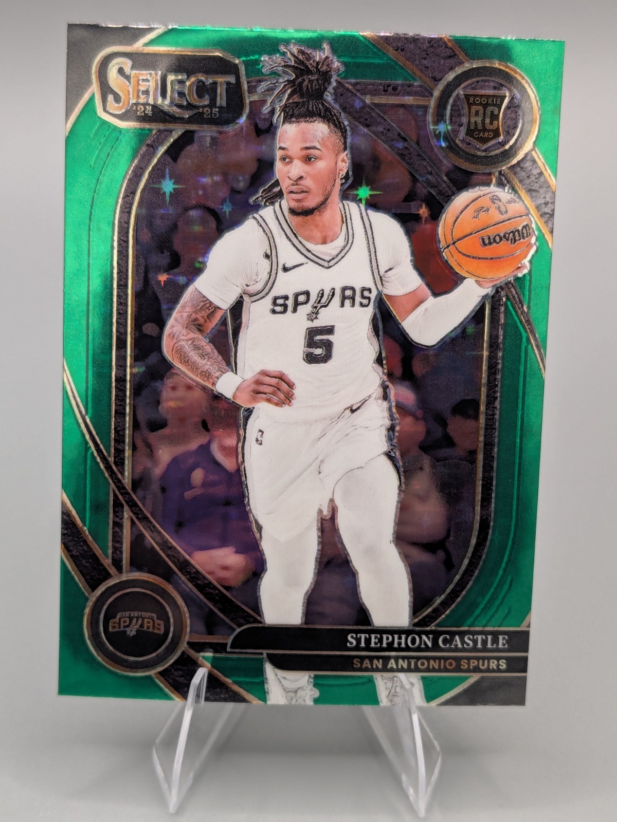 2024-25 Panini Select Stephon Castle Courtside Green Stars RC