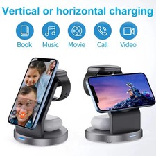 3 In 1 Wireless Charger Stand For iPhone 17 16 15 14 13 12 Pro Max iWatch AirPod