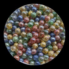 500 BIGLIE DI VETRO 1.6cm veramente BELLISSIME e RARE..Anni 70-80-90.