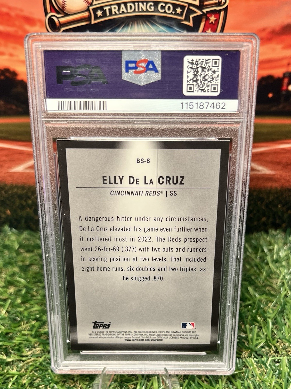 Bowman 2023 Spotlights Chrome Insert Elly De La Cruz #BS-8 PSA 10 Reds view 2