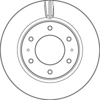 1X Trw DF6992S Bremsscheibe FüR Mitsubishi