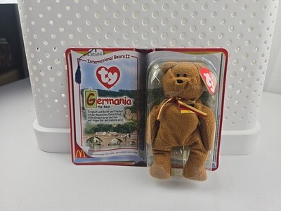 Ty Germania The Bear Beanie Baby  Mc Donald's Oct 3,1990  Retired Rare New