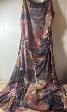 Cider  XL Floral Satin Slip Dress Maxi Lingerie Nightgown Elegant New OO