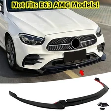 Gloss Black Front Lip Splitter Kit For 2021-2023 Mercedes W213 E350 E450 E53 AMG