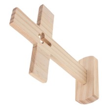 Centro de mesa rústico cruces de madera artesanales para decoración 5 piezas en beige