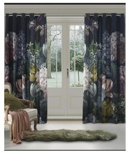 JOHN LEWIS MM LINEN JULIA PAIR EYELET CURTAINS MULTI BNIB 167 X 137CMS