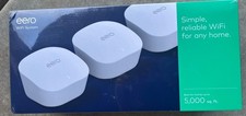 Eero Dual Band Mesh Wi Fi Network System 5000 sq ft 3 Pack Model J010311-Sealed