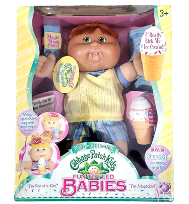 Cabbage Patch Kids 25th Anniversary Fun to Feed Baby Ice Cream Doll READ