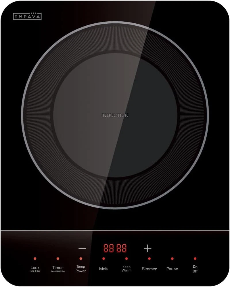 Compact Induction Cooktop with 3 Modes, Shatterproof Glass, Perfect for RV & Cam