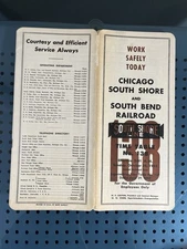 CSS&SB Chicago South Shore & South Bend ETT Employee Timetable 138 April 29 1962