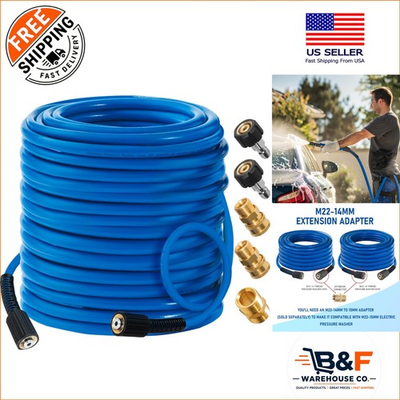 #ad Durable 100 FT Pressure Washer Hose 3600 PSI Ideal for Home and Commercial Use $107.49