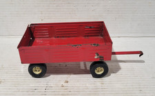 Vtg ERTL Pressed Steel Farm Red Wagon Made in USA