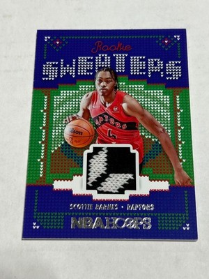 2021-22 Panini NBA Hoops Scottie Barnes Rookie Sweater Relic (A) E1
