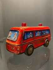 Vintage Japanese Tin Toy Fire Engine UENO Showa Era Retro