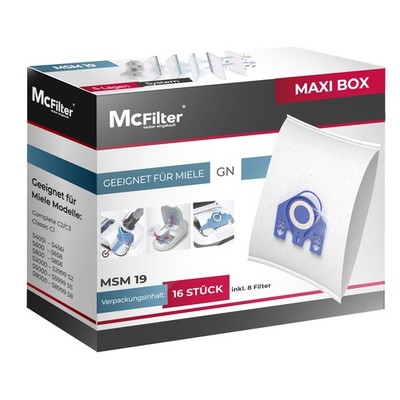 McFilter Maxi Box 16 Staubbeutel geeignet für Miele Classic C1 Ecoline Serie