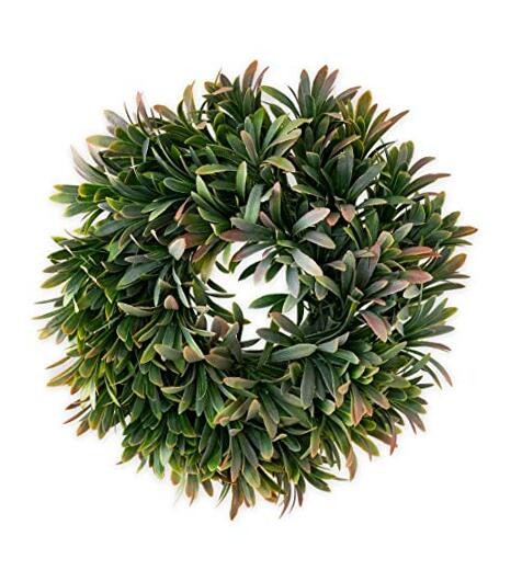 12.5-Inch Laurel Leaf Wreath for Front Door or Wall