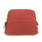EGA HERMES Bolide Canvas Pochette Cosmetics Pouch Red/9BL1026