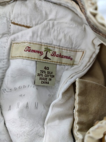 Tommy Bahama braune Cargo Seidenmischung Herren Hose 40X28 70% SEIDE! - Bild 2 von 9