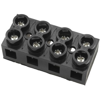 500V 60A 4 Position Double Row Screw Terminal Block Electrical Distribution