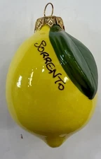 Sorrento Lemon 3’’ Lemon ornament Made/Painted by hand in Italy